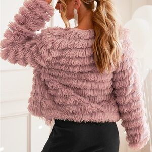 Pink Faux Fur Jacket